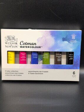 Winsor & Newton Cotman Water Colours Paint Set Of 6 8ml Tubes New